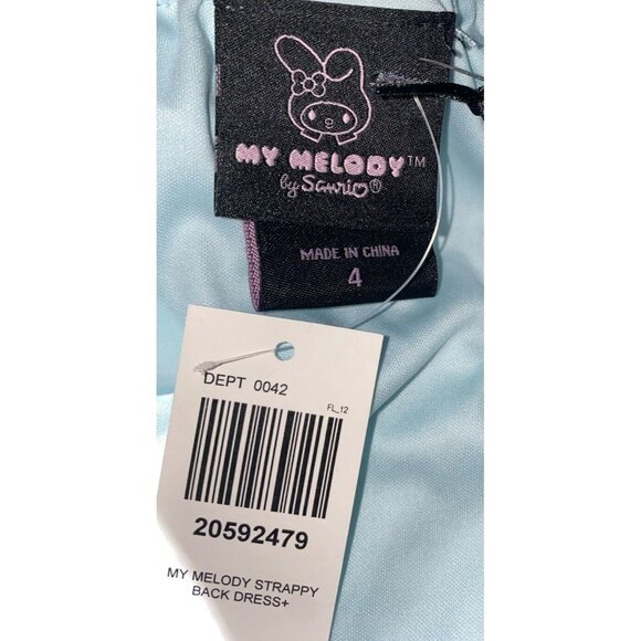 Sanrio My Melody Strappy Back Dress Size 4 or 4X Blue Midi Cosplay Bunny NWT - Picture 9 of 9